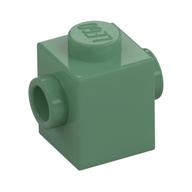Lego Brick Special 1 x 1 with Studs on 2 Sides / Sand Green