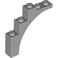 Brick Arch 1 x 5 x 4 [Irregular Bow, Raised Underside Cross Supports] / Light Bluish Gray