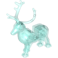 Lego Animal, Reindeer with Antlers / Glitter Trans-Light Blue
