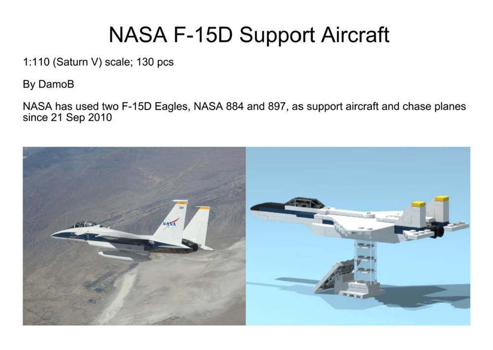 Lego DamoB's NASA F-15D Eagle support aircraft
