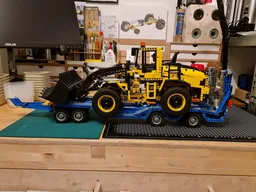 4 Axle Low Loader Trailer Arocs Scale with PoweredUp