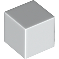 Lego Minifig Head Special, Cube [Plain] / White