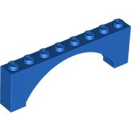 Lego Brick Arch 1 x 8 x 2 Raised / Blue