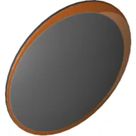 Shield Round Bowed with Metallic Copper Border (Eye) Print