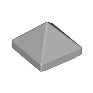 Lego Brick Sloped 45° 1 x 1 x 2/3 Quadruple Convex [Pyramid] / Light Bluish Gray