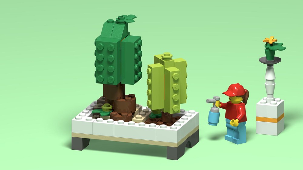 Lego BYGGLEK Container Garden - Minecraft Style Trees