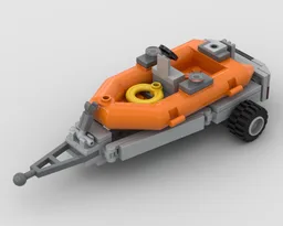 Trailer with boat