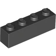 Brick 1 x 4 / Black