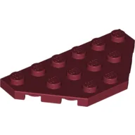 Wedge Plate 3 x 6 Cut Corners / Dark Red