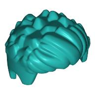 Lego Hair Short Pointy, Wavy in Front / Dark Turquoise