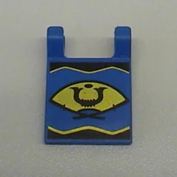 Flag 2 x 2 Square with Golden Fan Print / Blue