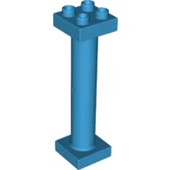 Duplo Support Column 2 x 2 x 6 Round with Open Latticed Back / Dark Azure