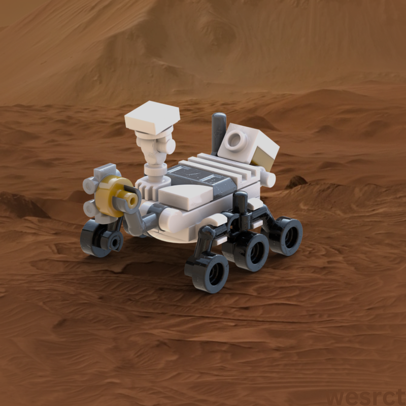Lego Curiosity Rover MOC | 32 parts, 5 colors | 1:110