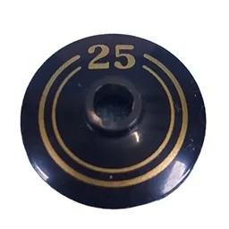 Dish 2 x 2 Inverted [Radar] with Gold '25', Circle Print