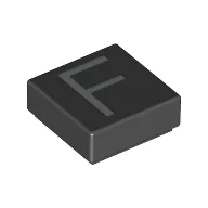 Tile 1 x 1 with letter Capital F Print