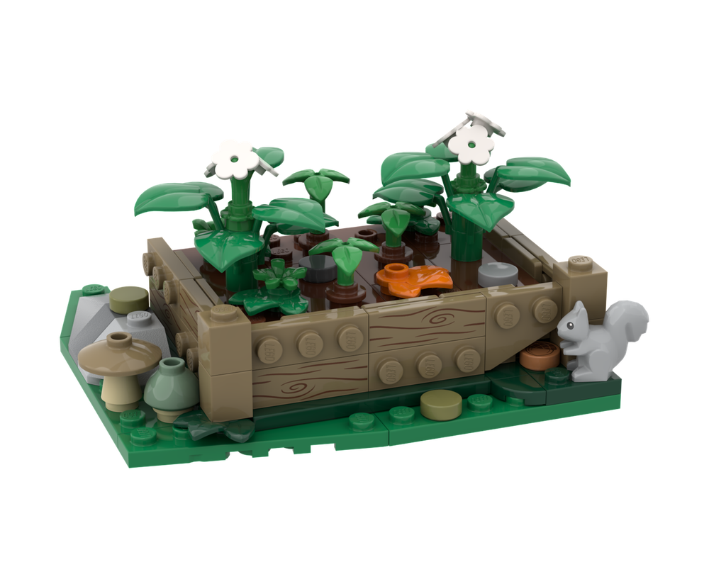 Lego Lush Raised Garden Bed: An Expansion for Set A-Frame Cabin, 21338