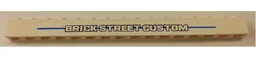 Brick 1 x 16 with 'BRICK STREET CUSTOM' and Short Blue Line Pattern (Sticker) - Set 8154
