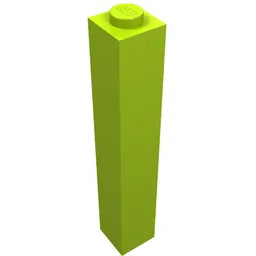 Brick 1 x 1 x 5 with Solid Stud / Lime