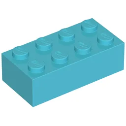 Brick 2 x 4 without Cross Supports / Maersk Blue