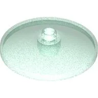 Dish 4 x 4 Inverted with Open Stud [Radar] / Opal Trans-Light Blue