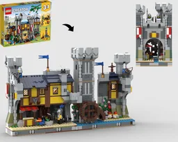 Medieval River Town Book Nook – Alternate Build Of 31120 Medieval Castle