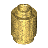 Lego Brick Round 1 x 1 Open Stud / Pearl Gold