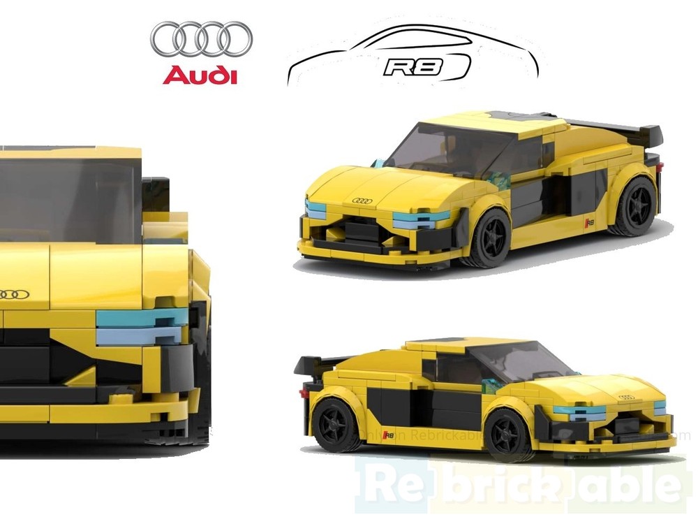 Lego AUDI R8 V10 Yellow & Black