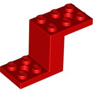 Lego Bracket 5 x 2 x 2 1/3 with Holes, Inside Stud Holder / Red