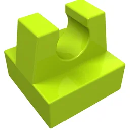 Tile Special 1 x 1 with Clip and Straight Tips / Lime