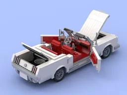 1964 1/2 Mustang convertible white/red
