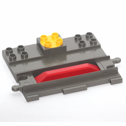 Lego Duplo Train Track Start / Stop / Dark Gray