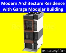 Modern Architecture Residence with Garage Modular Building
