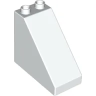 Duplo Brick 4 x 2 x 3 Slope 45° / White