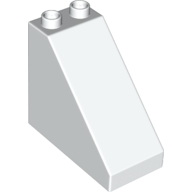 Lego Duplo Brick 4 x 2 x 3 Slope 45° / White