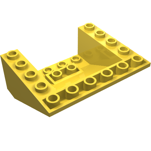 Lego Brick Sloped Inverted 33° 5 x 6 x 2 / Yellow