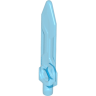 Lego Weapon Sword, Blade with Bar, Double Edge / Trans-Dark Blue