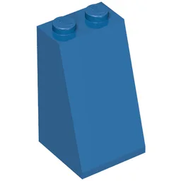 Brick Sloped 75° 2 x 2 x 3 [Solid Studs] / Blue