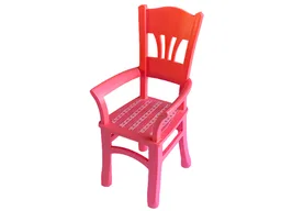 Scala Chair - Highback Dining with Stripes with Hearts Pattern (Sticker) - Set 3243 / Salmon