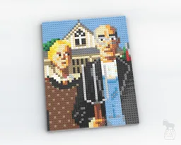 American Gothic Brick Art Mosaic