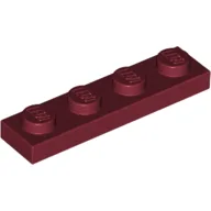 Plate 1 x 4 / Dark Red