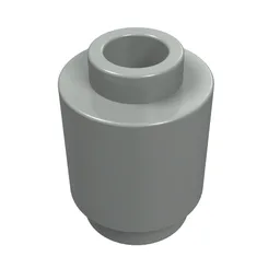 Brick Round 1 x 1 Open Stud / Light Gray