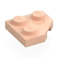 Wedge Plate 2 x 2 Cut Corner / Light Nougat