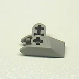 Technic Axle Connector 2 x 3 Perpendicular with Catch / Light Gray
