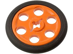 Technic Wedge Belt Wheel (Pulley) with Black Technic Wedge Belt Wheel Tire (4185 / 2815) / Orange