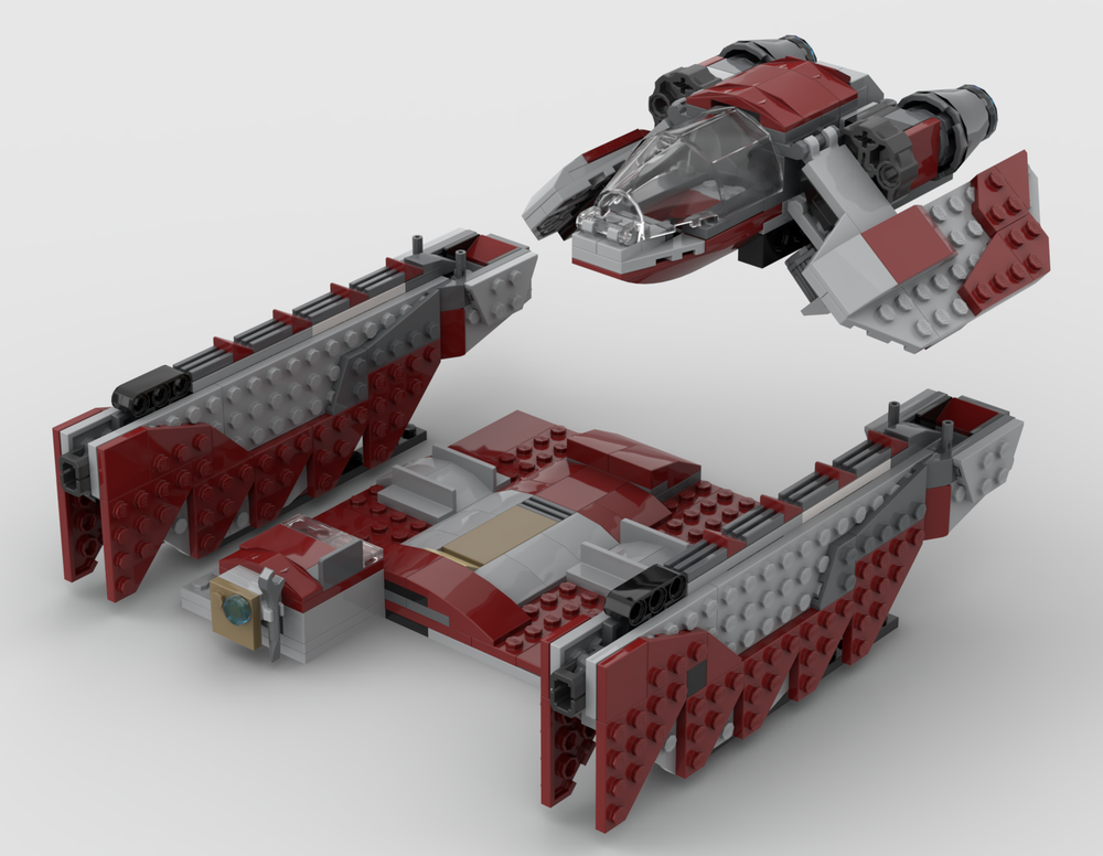 Lego Ahsoka Tano's Storm Brigade: Razor Cycle V2 & LA-RC Dropship with Dock