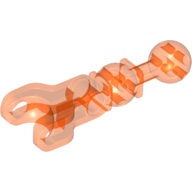 Lego Large Figure Skeletal, Limb with Ball Joint on Axle and Ball Socket and Hole / Trans-Neon Orange