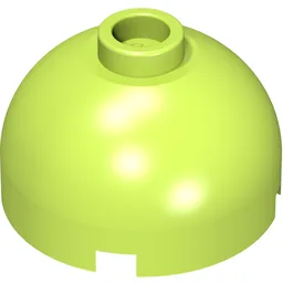 Brick Round 2 x 2 Dome Top, Hollow Stud / Lime