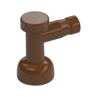 Tap 1 x 1 without Hole in Spout / Reddish Brown