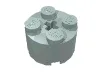 Brick Round 2 x 2 with Axle Hole / Light Aqua