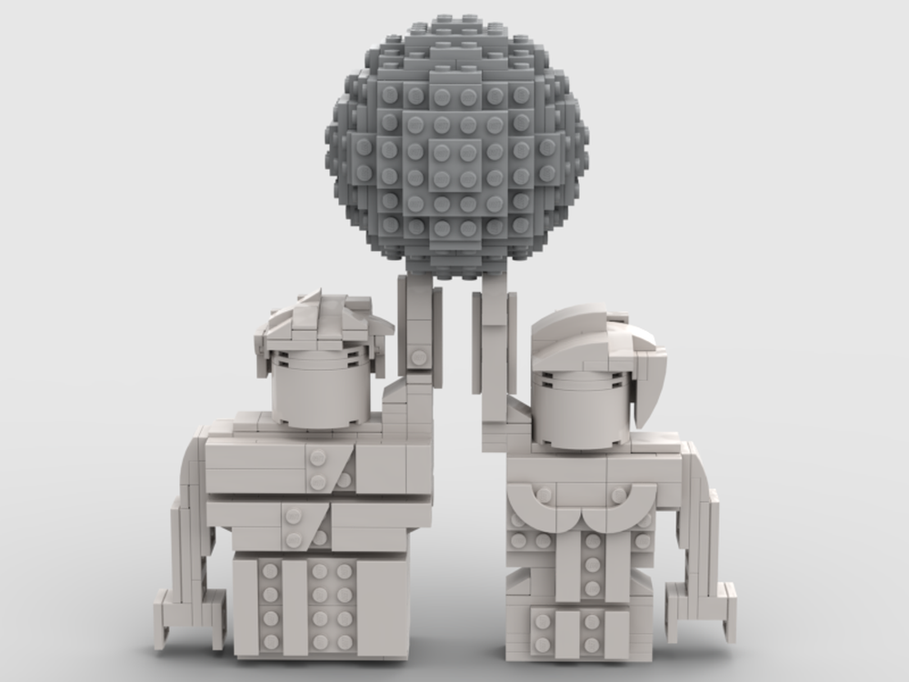 Lego Jor-EL and Lara Lor-Van Statue (Superman's Parents in Fortress of Solitude)